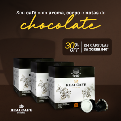 30% OFF Kit 180 Cápsulas Café Especial Realcafé Reserva 840 para Nespresso - Torra Intensa