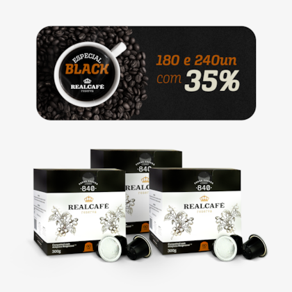 35% OFF Kit 180 Cápsulas Café Especial Realcafé Reserva 840 para Nespresso - Torra Intensa
