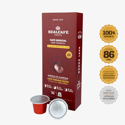 Café Especial Cápsula Realcafé Reserva 650 - Compatível para Nespresso - Torra Média - 10 un