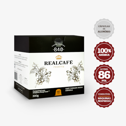 Café Especial Cápsula Realcafé Reserva 840 para Nespresso - Torra Intensa - 60 un