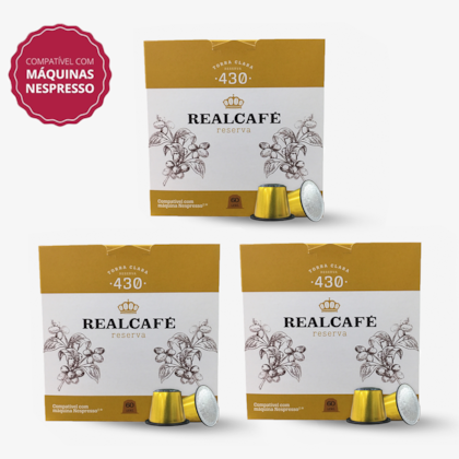 Kit 180 Cápsulas de Alumínio Café Especial Realcafé Reserva 430 para Nespresso