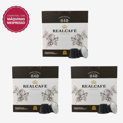 Kit 180 Cápsulas de Alumínio Café Especial Realcafé Reserva 840 para Nespresso