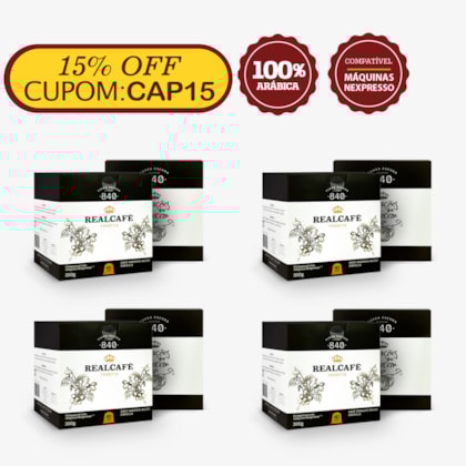 Kit 240 Cápsulas Café Especial Realcafé Reserva 840 para Nespresso - Torra Intensa