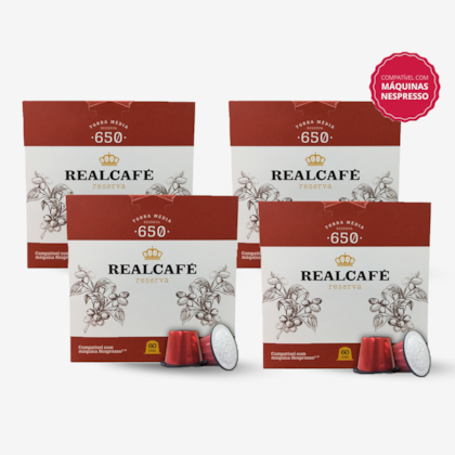 Kit 240 Cápsulas de Alumínio Café Especial Realcafé Reserva 650 para Nespresso