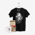 KIT ASTRONAUTA - CAMISA ASTRONAUTA PRETA + CAFÉ ROMÃO 90,37 + CANECA BRANCA ASTRONAUTA