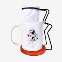 Kit Coador Individual + Caneca Branca Astronauta