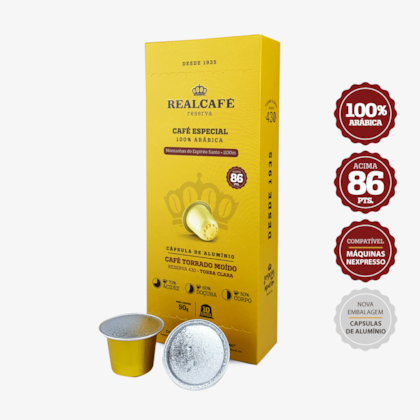 Kit Degustação Café Especial Realcafé Reserva - 30 Cápsulas de Alumínio para Nespresso - CX 10UN